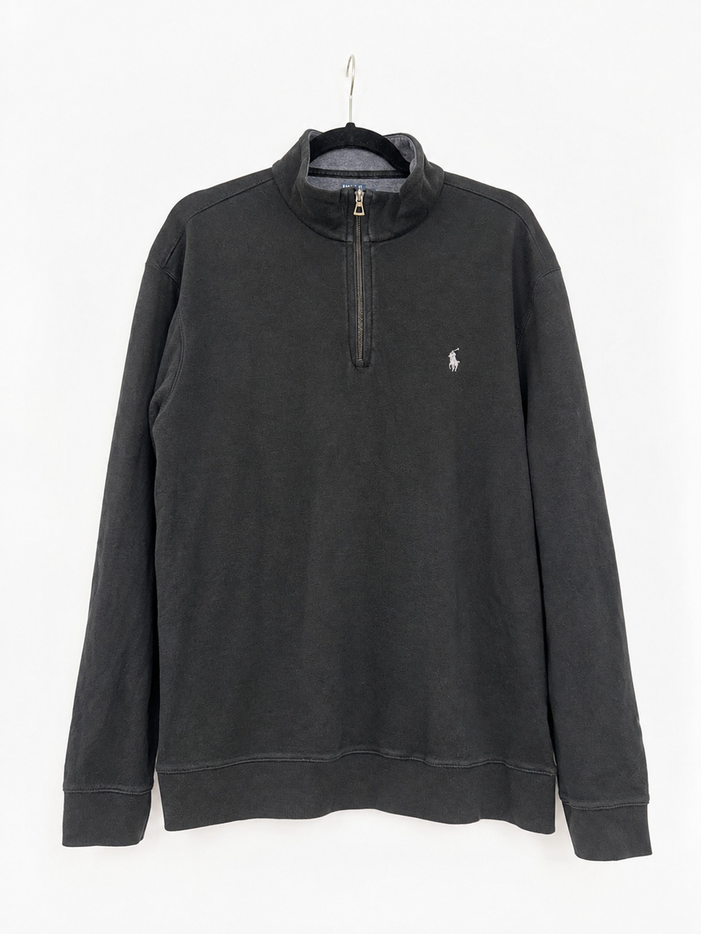 Polo Ralph Lauren Quarter Zip Pullover Men’s Black Pony Logo Sweatshirt XL